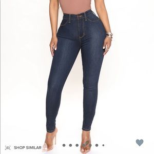Fashion Nova classic blue wash jeans